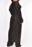 Red Casual Solid Patchwork V Neck Long Sleeve Two Pieces
