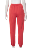Red Casual Print Patchwork Harlan High Waist Harlan Positioning Print Bottoms