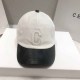 White Casual Letter Patchwork Hat