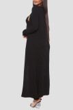 Green Casual Solid Patchwork Spaghetti Strap Long Sleeve Two Pieces