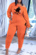 Tangerine Street Print Patchwork O Neck Loose Jumpsuits