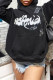Black Casual Print Patchwork Basic Hooded Collar Tops
