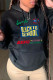 Black Casual Letter Print Patchwork Hooded Collar Tops