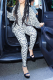 White Casual Print Patchwork Turndown Collar Long Sleeve Two Pieces