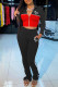 Black Casual Letter Print Patchwork Zipper Collar Long Sleeve Two Pieces