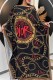 Black Casual Print Patchwork Letter O Neck Irregular Dress Dresses