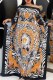 Black Gold Casual Print Patchwork Letter O Neck Irregular Dress Dresses