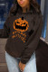 Black Casual Print Patchwork Hooded Collar Tops