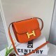 Tangerine Red Simplicity Letter Patchwork Bags