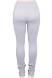 White Fashion Casual Adult Solid Pants Boot Cut Bottoms