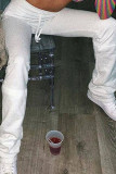 White Fashion Casual Adult Solid Pants Boot Cut Bottoms