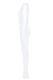 White Street Solid Patchwork Spaghetti Strap Long Sleeve Two Pieces