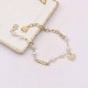 Gold Simplicity Letter Patchwork Pearl Bracelets