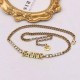 Gold Vintage Letter Chains Hot Drill Necklaces