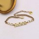 Gold Simplicity Letter Chains Bracelets