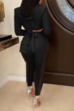 Red Sexy Solid Mesh Turndown Collar Long Sleeve Two Pieces