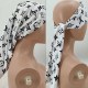 White Casual Print Patchwork Letter Hat