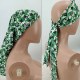 Green Casual Print Patchwork Letter Hat