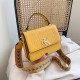 Yellow Simplicity Letter Patchwork Bags