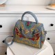 Blue Casual Print Patchwork Bags