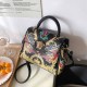 Black Casual Print Patchwork Bags