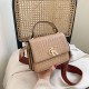 Khaki Simplicity Letter Patchwork Bags