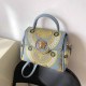 Blue Casual Print Patchwork Bags
