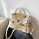 White Casual Print Patchwork Bags