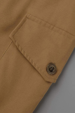Khaki Fashion Solid Patchwork Harlan High Waist Harlan Solid Color Bottoms