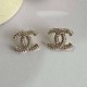 Gold Simplicity Letter Hot Drill Earrings