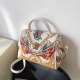 White Casual Print Patchwork Bags