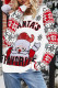 White Casual Patchwork Sequins O Neck Tops