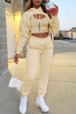 Pink Casual Print Patchwork Hooded Collar Long Sleeve Three Pieces