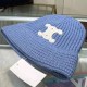 Blue Casual Geometric Patchwork Hat