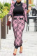 Pink Fashion Casual Print Patchwork Long Sleeve Two Pieces