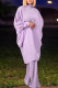 Purple Casual Solid Bandage Patchwork Half A Turtleneck Long Sleeve Two Pieces