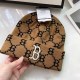 Coffee Casual Letter Patchwork Hat