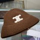 Deep Coffee Casual Geometric Patchwork Hat