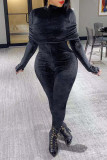 Red Sexy Solid Patchwork Turtleneck Skinny Jumpsuits