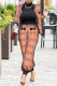 Orange Fashion Casual Print Patchwork Long Sleeve Two Pieces