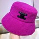 Rose Purple Casual Geometric Patchwork Hat