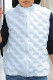 White Casual Solid Patchwork Mandarin Collar Outerwear
