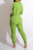 Rose Red Casual Sportswear Solid Patchwork Zipper Collar Skinny Jumpsuits