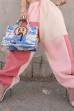 Pink Sportswear Solid Draw String Harlan High Waist Harlan Solid Color Bottoms