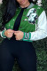 Green Casual Print Patchwork Cardigan Outerwear