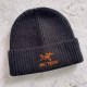 Black Casual Letter Patchwork Hat