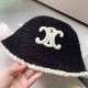 Black Elegant Geometric Patchwork Hat
