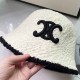 Cream White Elegant Geometric Patchwork Hat
