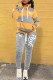 Yellow Casual Striped Print Letter Hooded Collar Long Sleeve Two Pieces