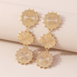Gold Daily Party Solid Patchwork Earrings